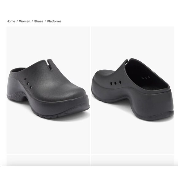 & OTHER STORIES Isolde Platform Clog Black Womens Size US 9 - Picture 4 of 11
